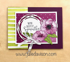Stampin' Up! Painted Poppies + Peaceful Moments Sympathy Card ~ Peaceful Poppies Suite ~ 2020 Spring Mini Catalog ~ www.juliedavison.cp,