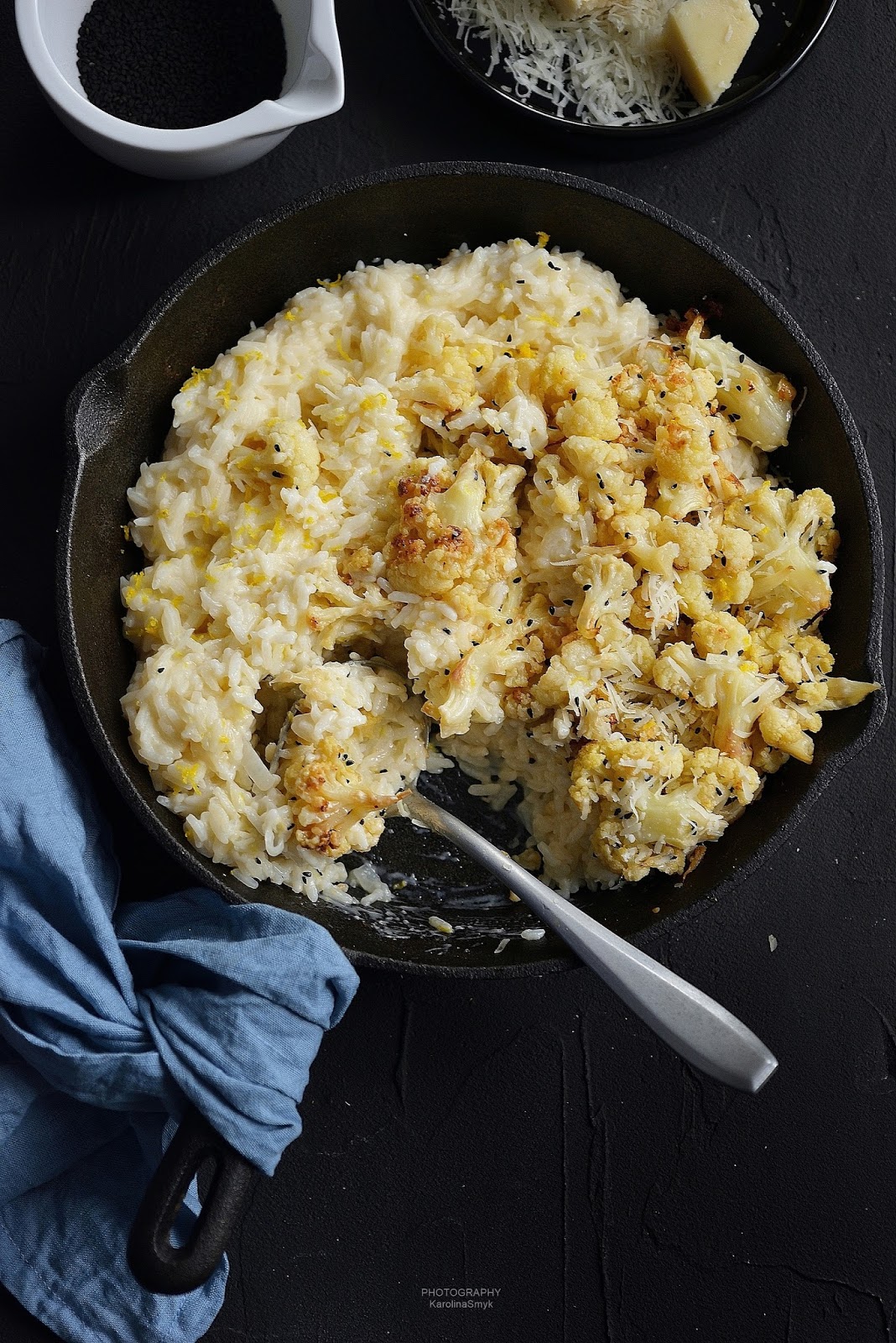 KREMOWE RISOTTO Z PIECZONYM KALAFIOREM SMYKWKUCHNI