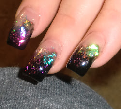 acrylic nails nail glitter designs idea tutorial tip cosmic pretty colorful galaxy simple easy blow mind cool tips sparkly gel