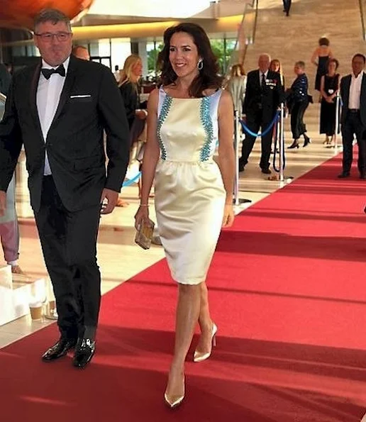 Crown Princess Mary attends the Reumert Award 2016 ceremony. Princess Mary wore Manolo Blahnik Shoes