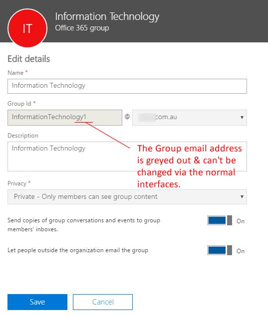 how to change the email address on my microsoft 365 account