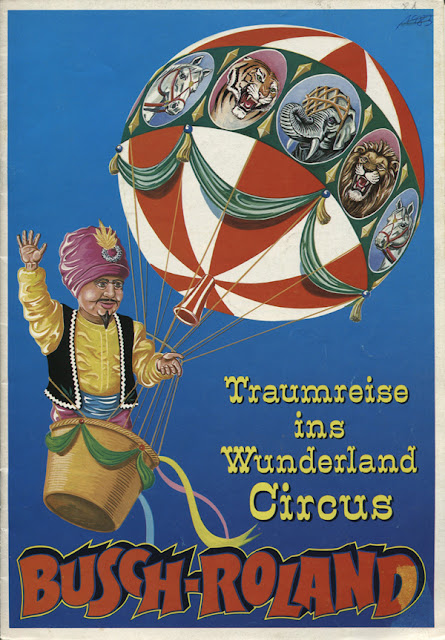 programme officiel du cirque Busch Roland avec les animaux du Cirque Knie Traumreise ins Wunderland Circus  