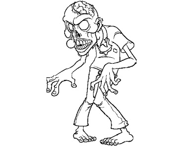 #12 Zombie Coloring Page