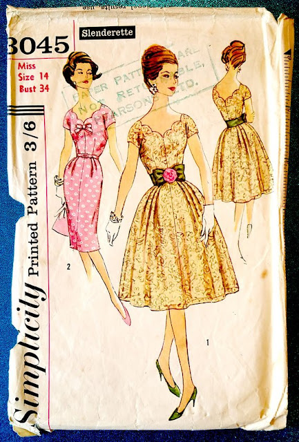 1950s 50s sewing pattern dress printed pattern simplicity dress girly cute 
