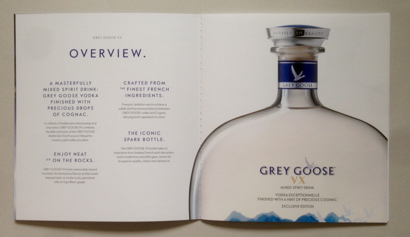 Justin's Amazing World At Fenner Paper: Grey Goose VX