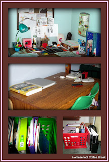 organizing my homeschool supplies - January Plans on Homeschool Coffee Break @ kympossibleblog.blogspot.com