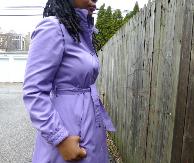 Spring trench coat lilac purple