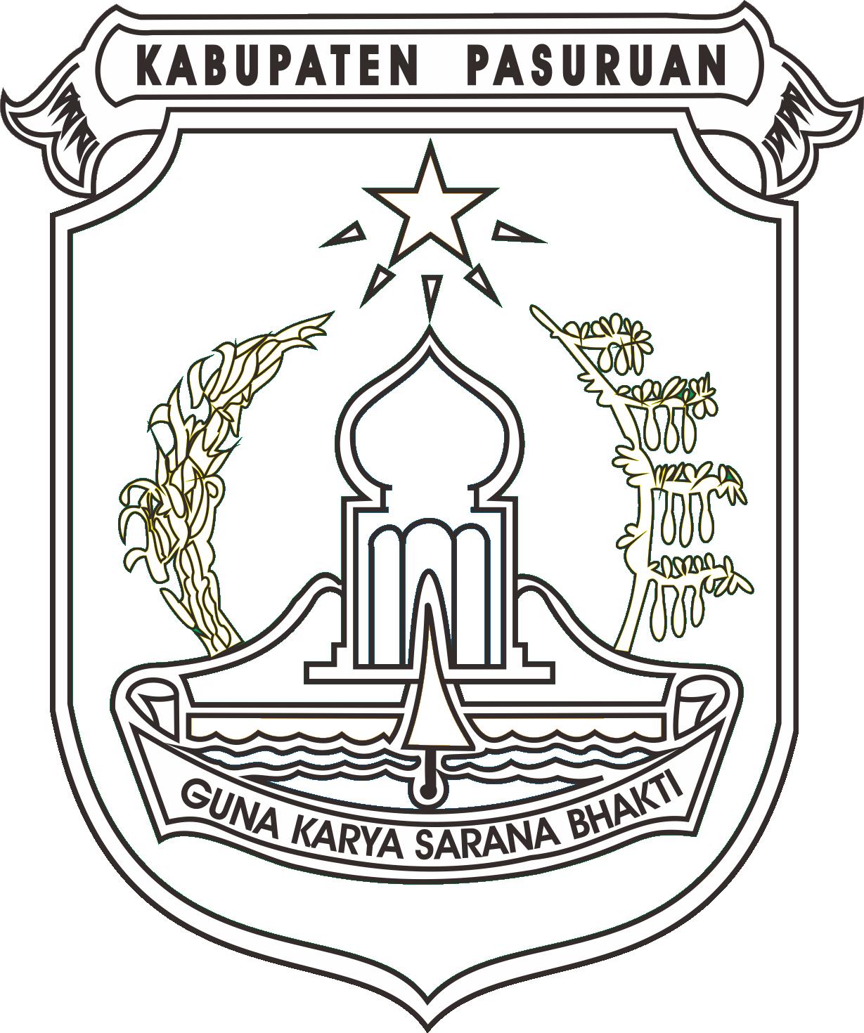 LOGO KABUPATEN PASURUAN HITAM PUTIH gambar daerah