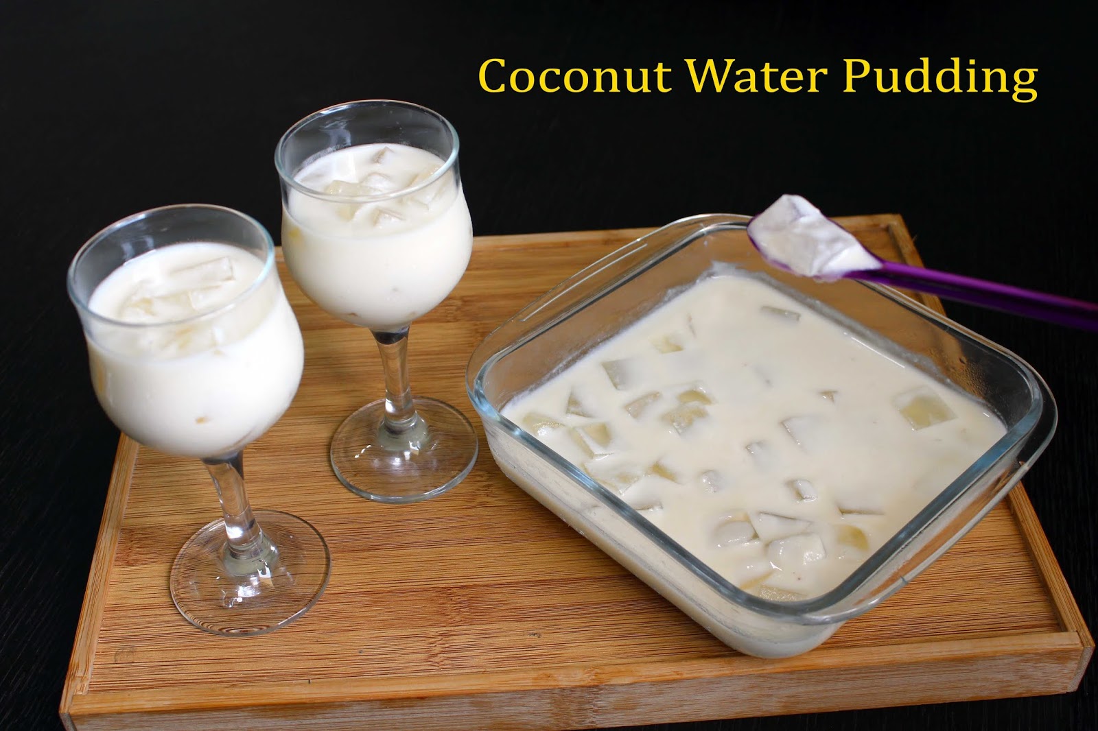 COCONUT WATER PUDDING / COCONUT WATER DESSERT PUDDING RECIPES