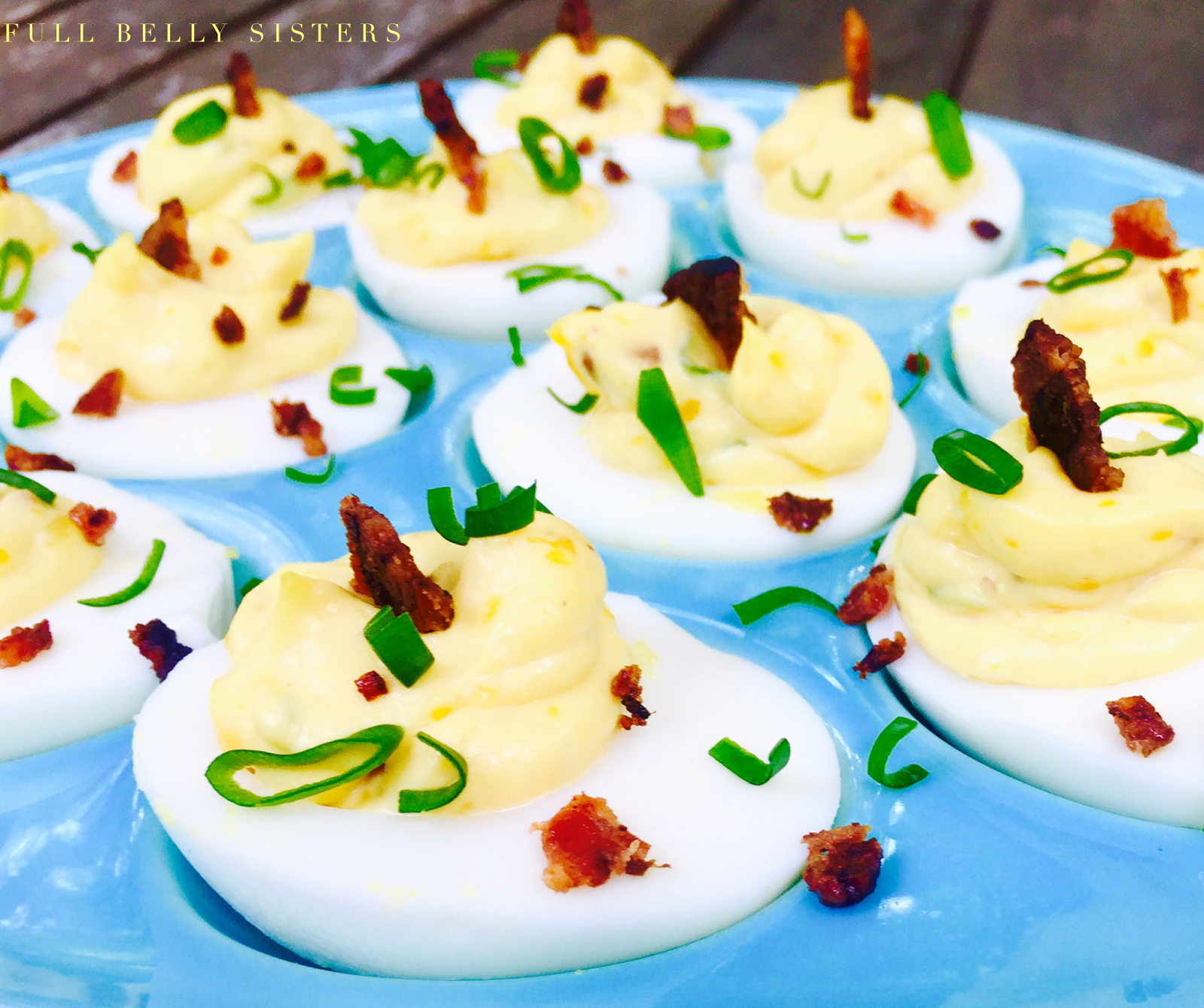 Bacon Scallion Deviled Eggs