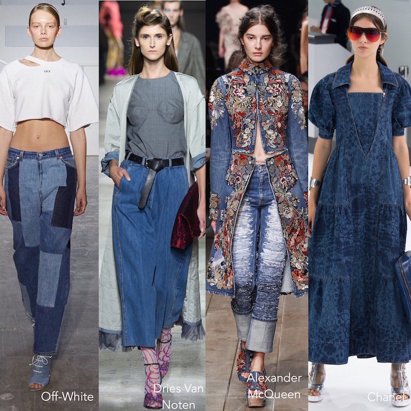 fashion trends, trend report, ruffles, bombers, sequins, tie dye,  off the shoulder, denim stripes, lingerie inspired, runway, nyfw, spring 2016