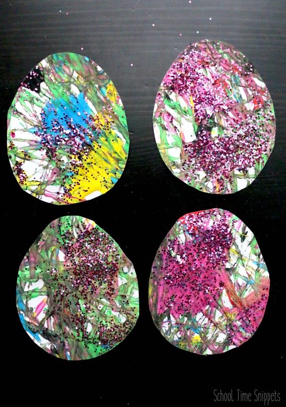 Easter Egg Marble Painting