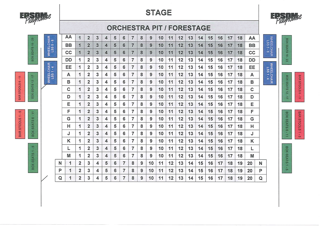 Epsom Playhouse Seating Plan