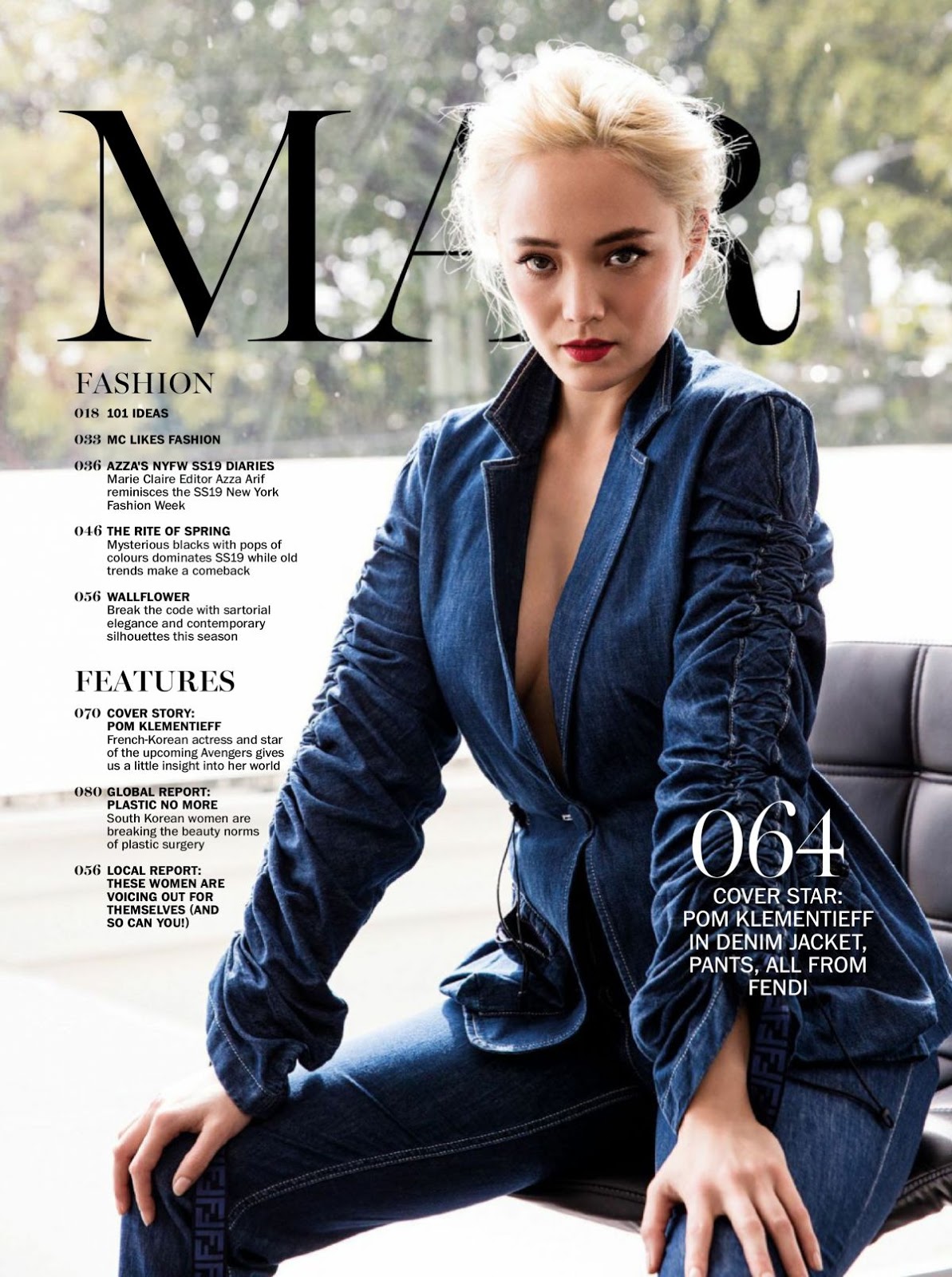 Pom Klementieff in Marie Claire Magazine Malaysia March 2019