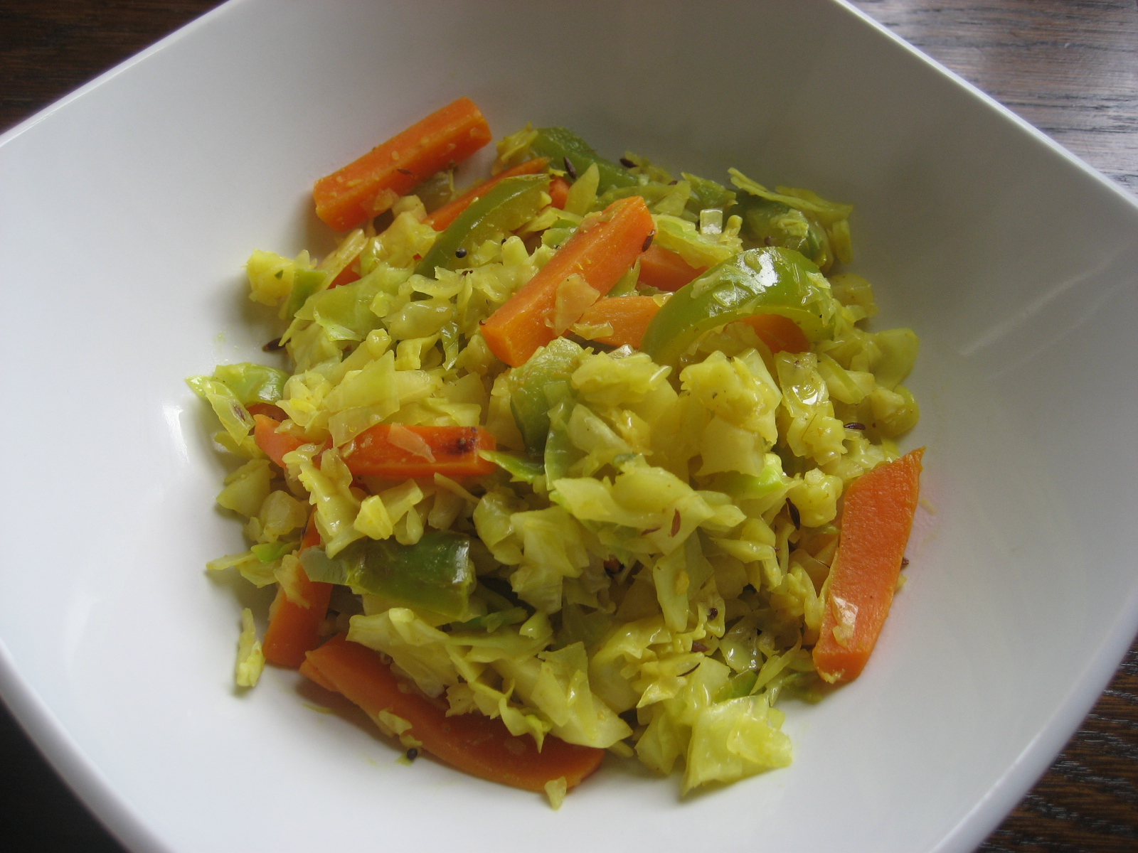 Sambharo (warm, Gujarati salad/side dish)