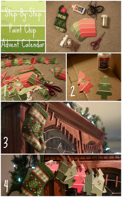 borrowed heaven: DIY Paint Chip Advent Calendar