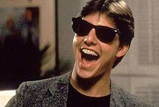 Tom Cruise wearing Ray-Ban Shades in the 80s