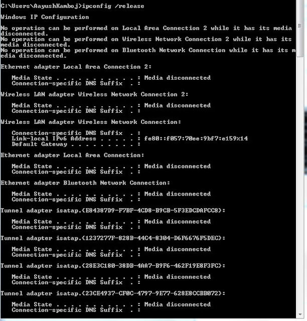 Windows network diagnostic/troubleshooting commands. AKN Network