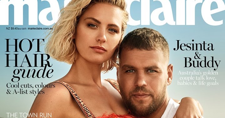 Lance Franklin y Jesinta Campbell para marie claire Australia