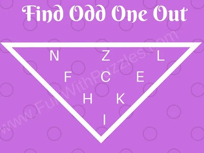 Odd Letter Out hard picture puzzle