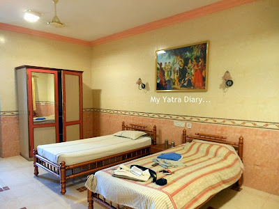 My room in ISKCON Tirupati Guest House, Andhra Pradesh