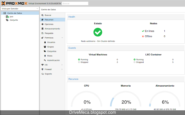 Verificando actualización a Proxmox 5