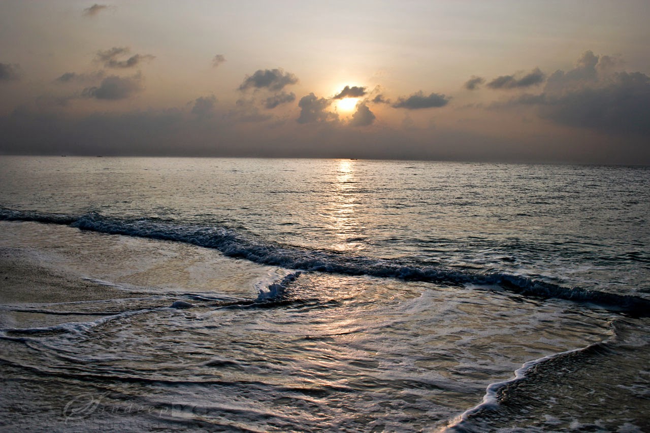 Sunset at the tip of the Laxmanpur Beach