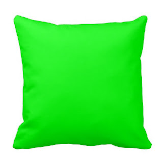 Green throw pillow