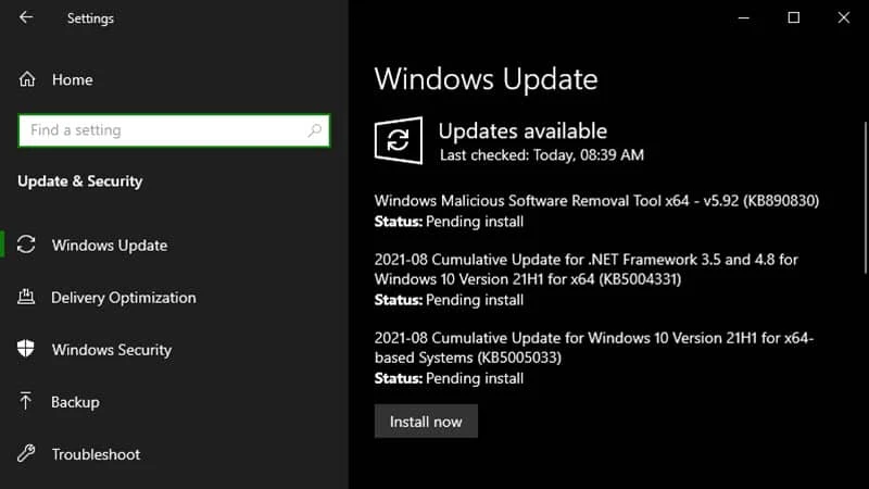 Windows 10 Patch Tuesday update (KB5005033) fixes the PrintNightmare vulnerability