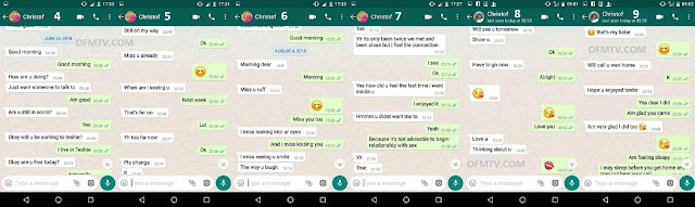 Joyce Dzidzor sent a screen shot of conversations with Kristoff Adjei 