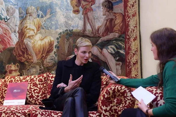 Princess Charlene and Prince Albert II of Monaco attended the Conference of the Healthcare Workers in the field of health which was held in Vatican City, Vatican
