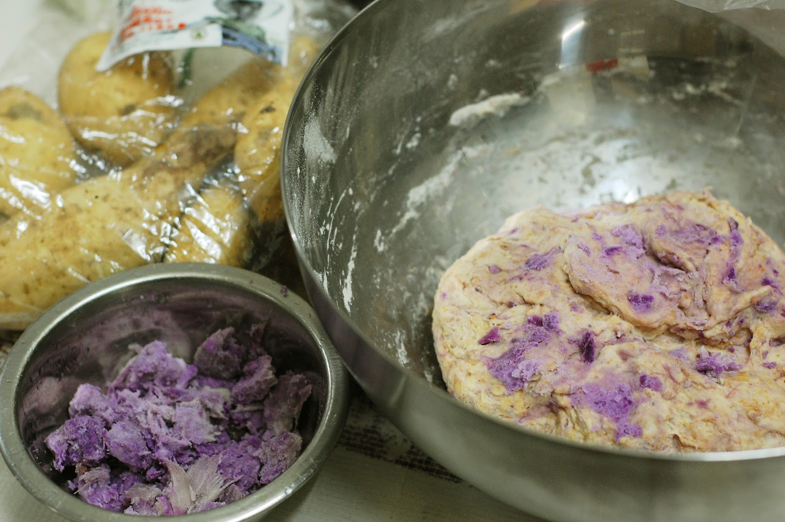 Purple sweet potato bread