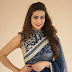 TV Anchor Manjusha Back Show Images In Blue Saree