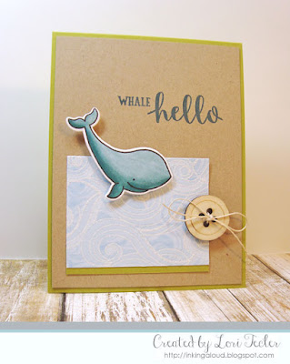 Whale Hello card-designed by Lori Tecler/Inking Aloud-stamps and dies from Avery Elle