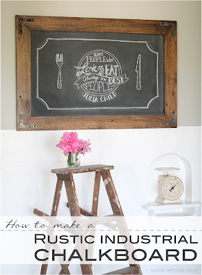 DIY Rustic Kitchen Chalkboard Tutorial