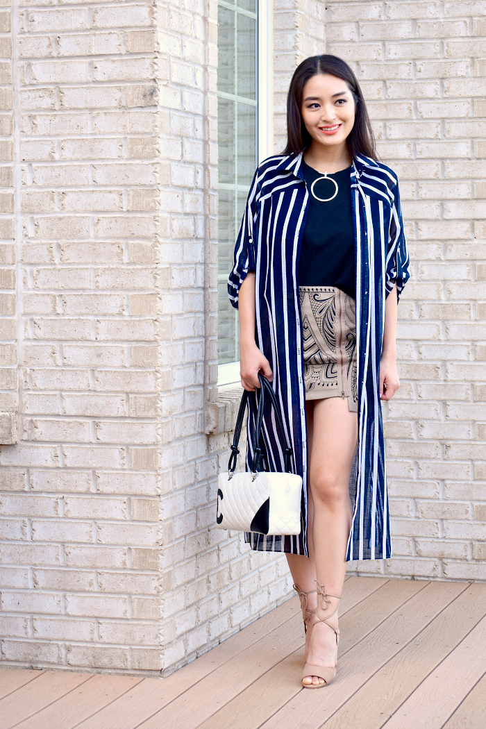 Three Ways to Wear a Striped Long Shirt - By Kimberly Kong