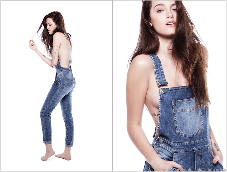 Enteritos de jeans Complot moda 2015. 