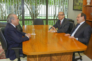 Michel Temer, Eliseu Padilha e José Ivo Sartori. (Romério Cunha/VPR)