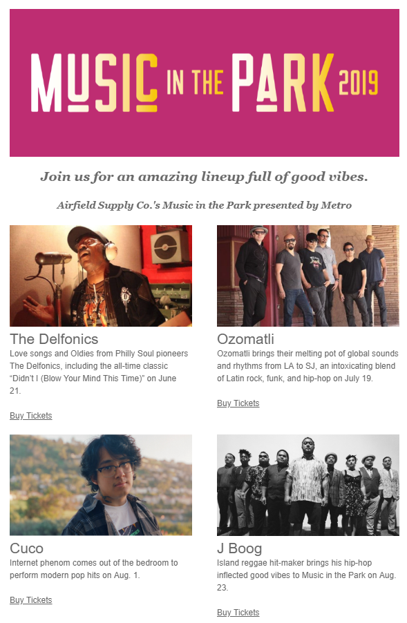 The San Jose Blog Music in the Park 2019