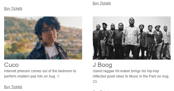 The San Jose Blog: Music in the Park 2019