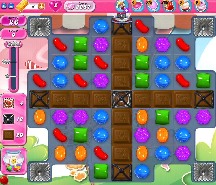 Candy Crush Saga level 2287 Candy Crush Saga level 2287
