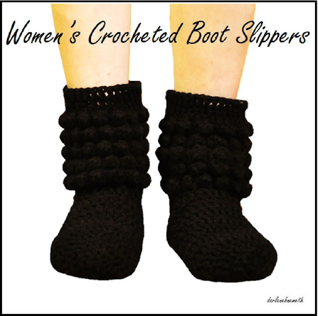 Crocheted Boot Slippers