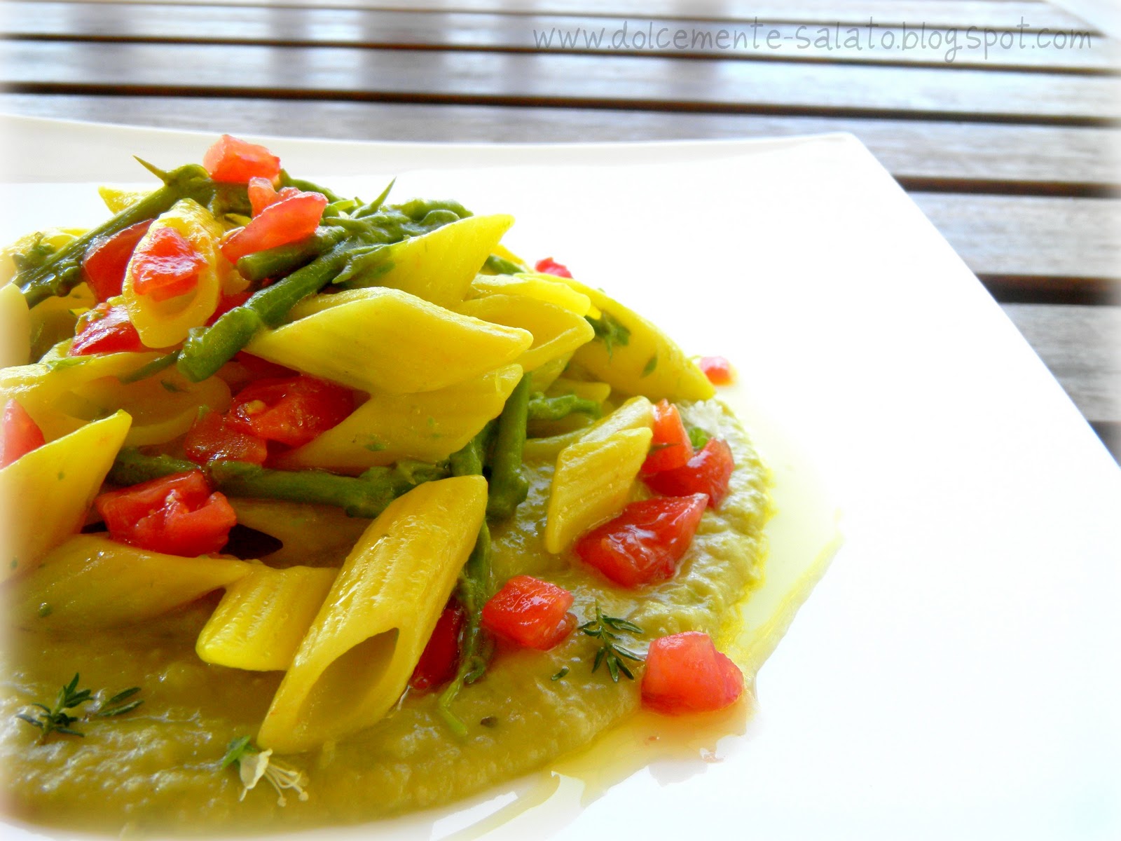 Pasta Con Crema Di Asparagi E Zafferano