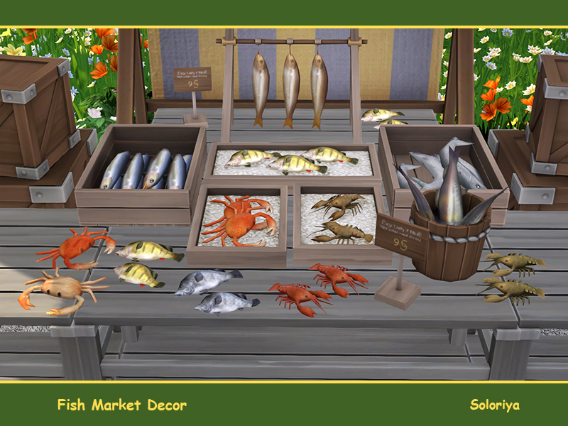 soloriya Fish Market Decor. Sims 4