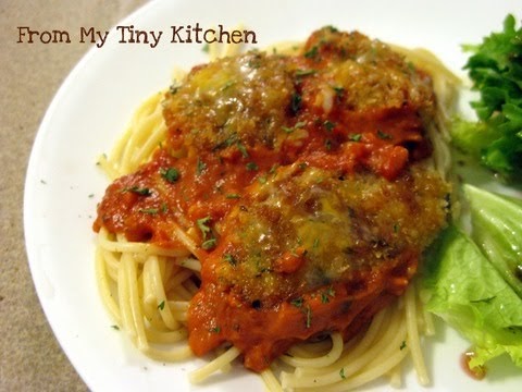From my tiny kitchen...: One Skillet Chicken Parmesan