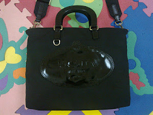 Prada Microfiber Black Nylon Leather Shoulder Bag(SOLD)