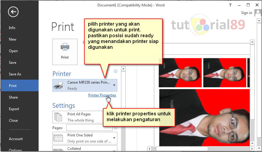 Cara print gambar  berwarna  menjadi hitam  putih  Video 