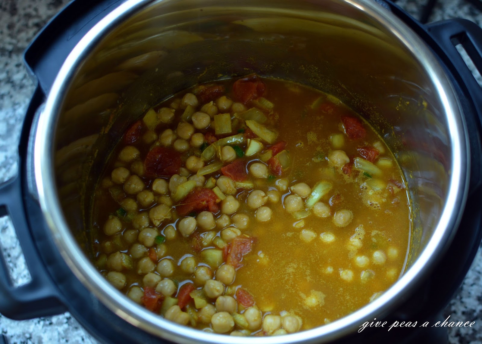 Give Peas a Chance Curry Chickpeas (Pressure Cooker)