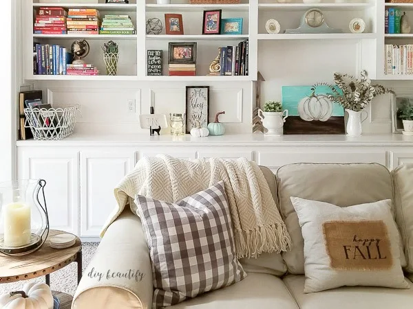 white bookcases for fall