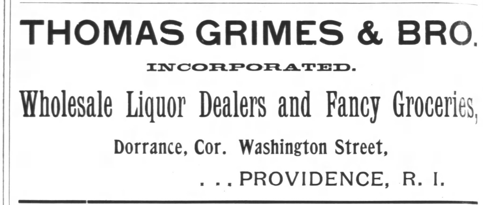 RI Soda Bottle Company Histories Sodas Gorman cont'd to Grimes
